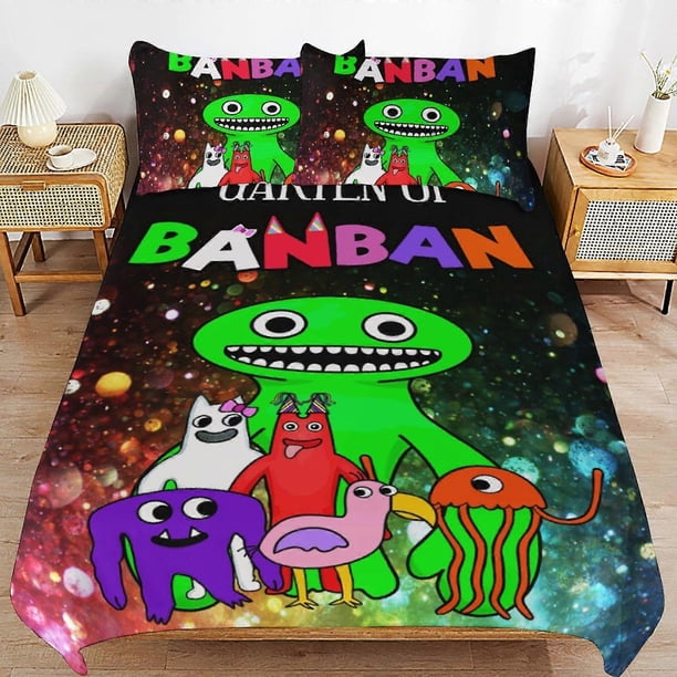 Juego de ropa de cama Garden Of Banban, funda nórdica, cómoda y ligera, con estampado de dibujos animados, 3 piezas.