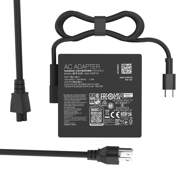 Cargador de portátil Serenoxa 100W USB‑C 100‑240V