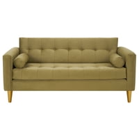 Bodevir - Sofa Retro 3C Felpa 01 Verde Musgo