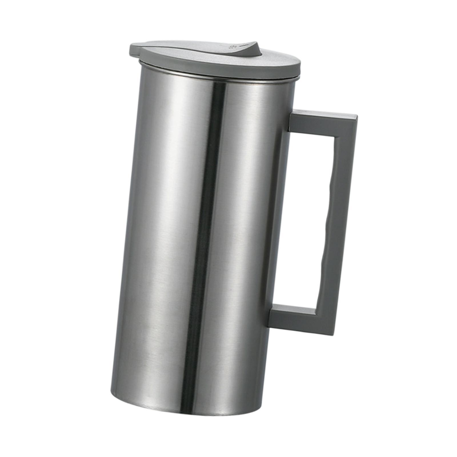 Bothyi - Jarra De Acero Inoxidable De 1,8 L Para El Hogar, Ideal Para Fiestas, Festivales Y Festividades, Color Gris.