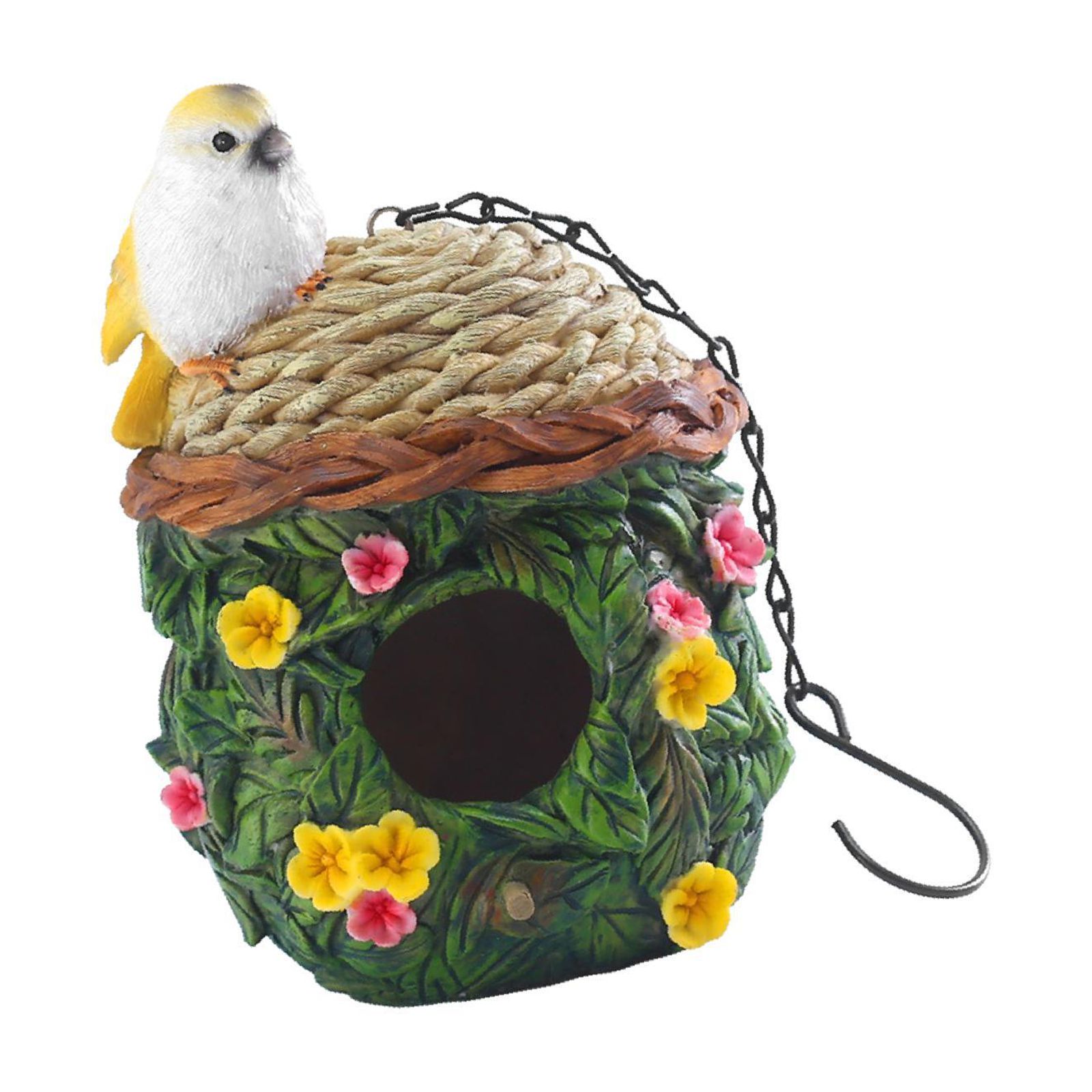 Ioensy - Adorno Colgante Para Casa De Pájaros, Nido De Colibrí De Resina Para Árboles, Jardín Exterior