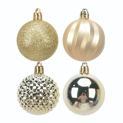 Set De 12 Esferas 5 Cm Doradas, 1 Un  Holiday Time