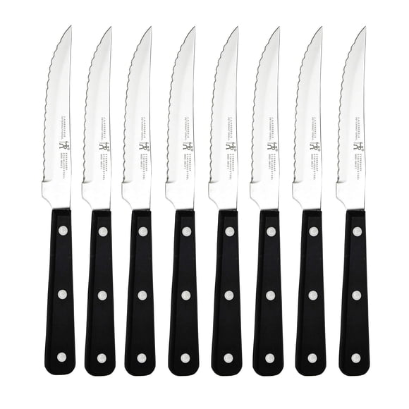Juego de cuchillos para carne HENCKELS Razor-Sharp, 8 piezas, color negro