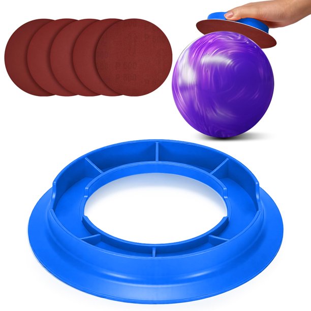 Soporte para Almohadilla de Lijado de Bolos TSSOUB Azul - Kit de Pulido de 5 Granulometrías