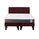 thumbnail image 1 of Cama Europea 2 Plazas + Respaldo Tubular Negro Burdeo, 1 of 3