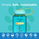 thumbnail image 3 of Botella de agua Nalgene Sustain Tritan sin BPA, 500 ml, color cerúleo, 3 of 9
