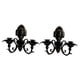 thumbnail image 4 of Candelabro De Pared De Hierro Con Dise?o De Vela, Ideal Para Bodas, Fiestas, Hogar Y Sala De Estar, Color Negro, 4 of 5