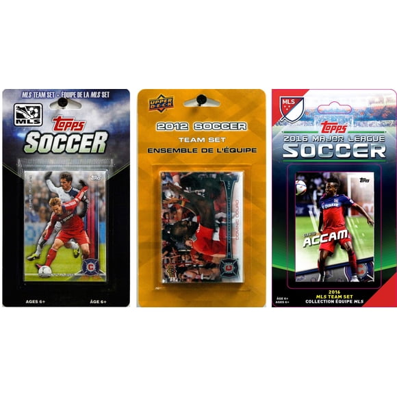 Sets de tarjetas coleccionables de Trading Card C&I Collectables MLS Chicago Fire x3