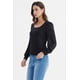 thumbnail image 2 of Polera Mujer Globo Escote Cuadrado Negro, 2 of 4