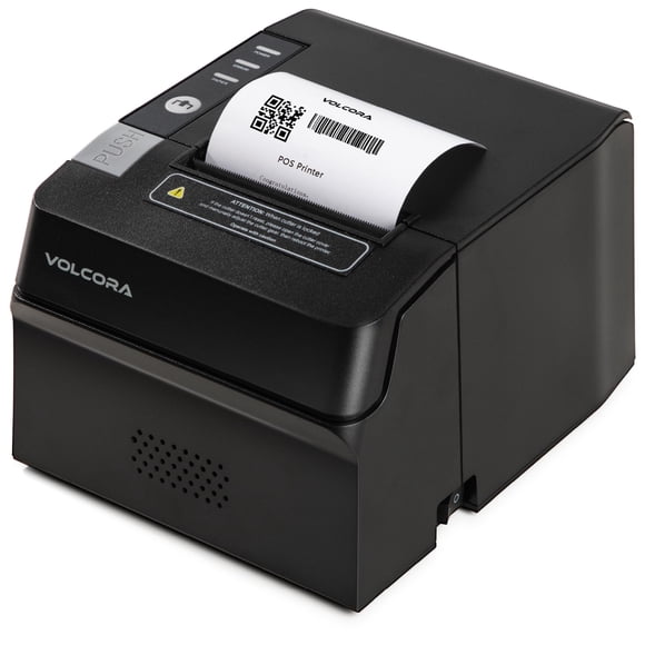 Impresora térmica de recibos Volcora 80 mm USB/Ethernet POS negra