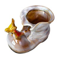 Magideal - Portalápices Adorno De Mesa Escultura De Botas Organizador De Escritorio Obra De Arte Contenedor De Bolígrafos Colección Regalo De Escritorio Porta Beige