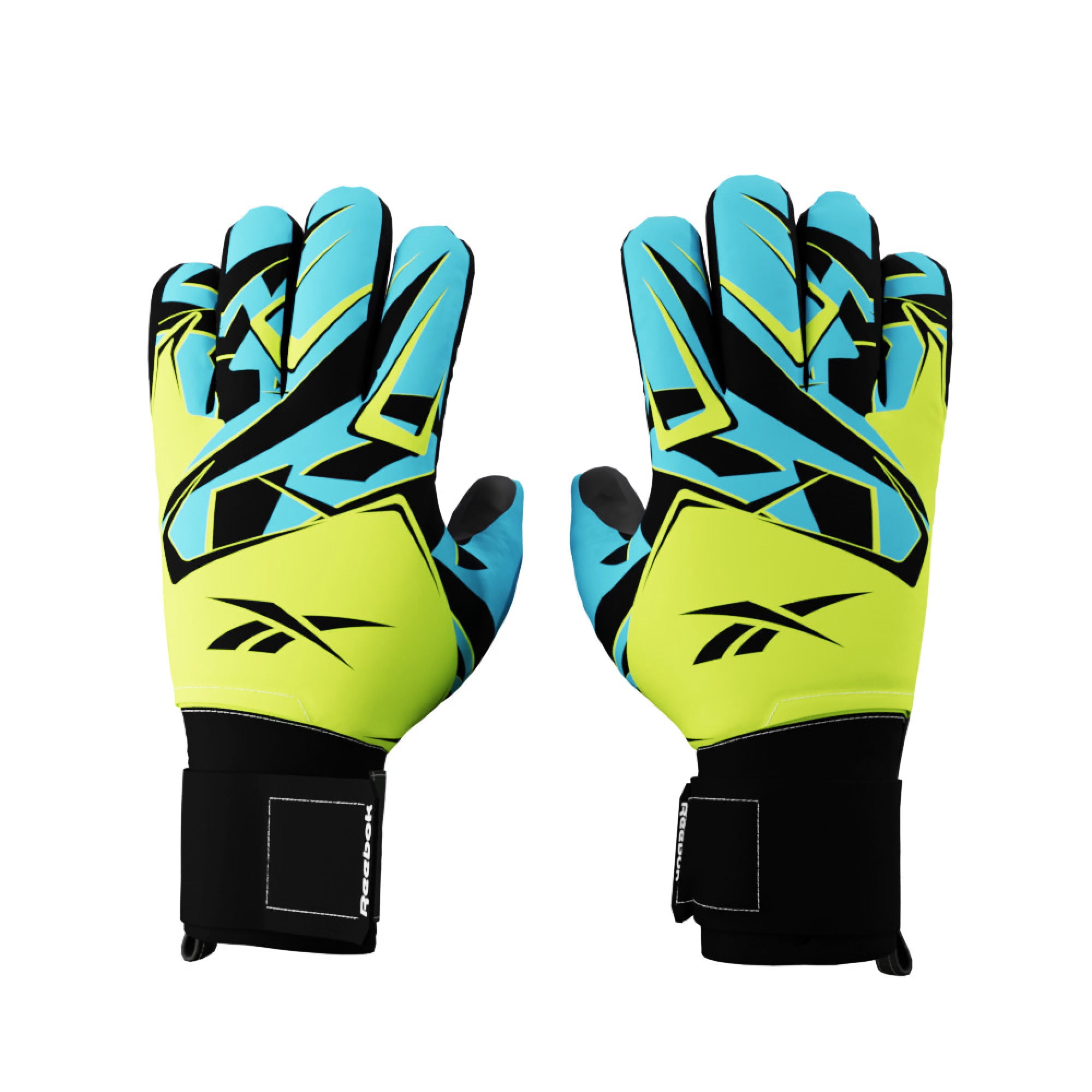 Guante Futbol Vortex Reebok Nino Negro/Azul/Verde