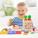 thumbnail image 2 of Montessori Eight-in-one Coin Box Multi-function Plug Stick Pull Radish Children Children's Building Blocks Color Matching Intelligence Box Toys, 2 of 2
