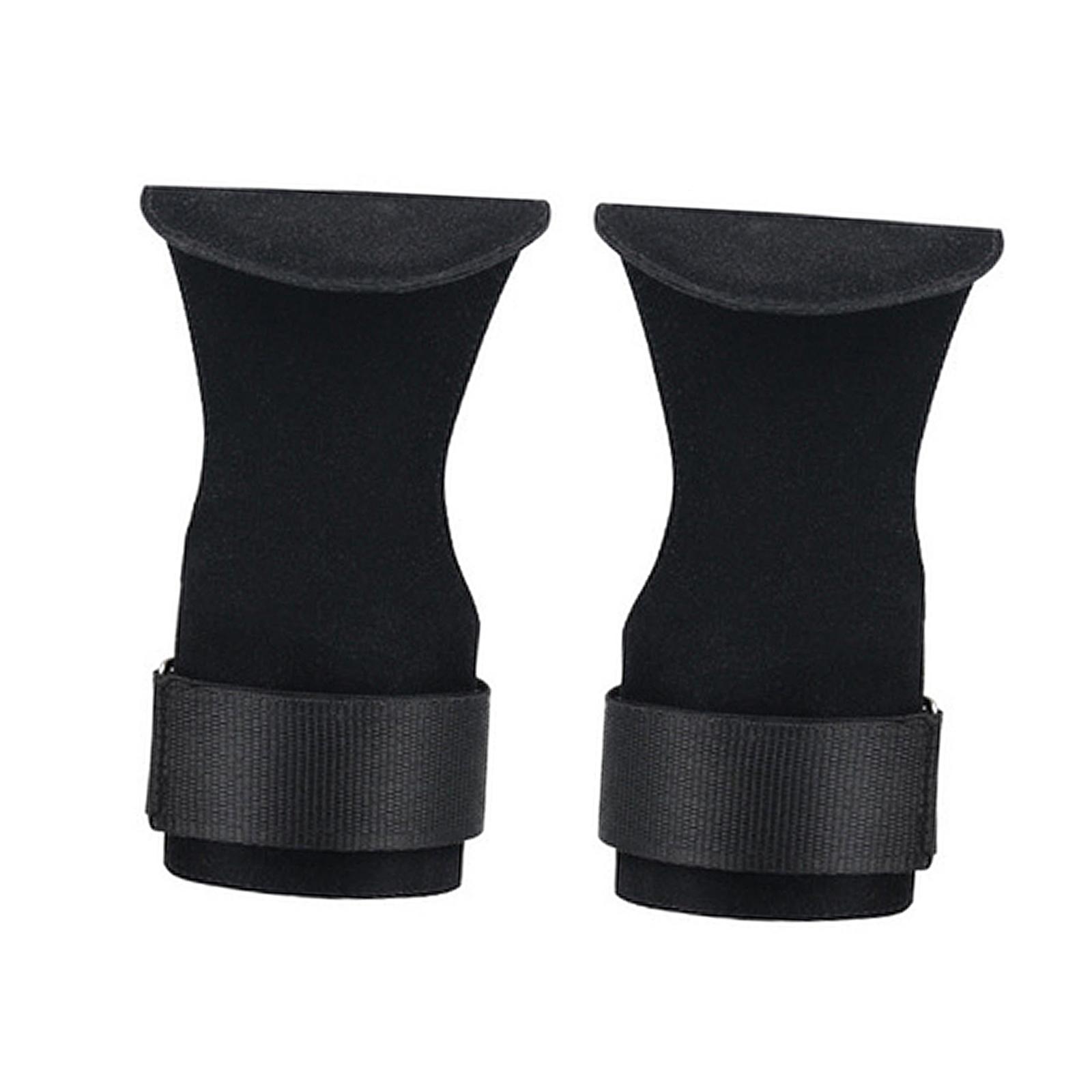 Magideal - 2 Correas De Muñeca Para Levantamiento De Pesas Calidad, Muñequeras De Protección Para Mano, Guantes De Levantamiento De , Negro