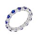 thumbnail image 1 of Anillo ELEGANT CONFETTI Paris chapado en oro blanco de 18 quilates con circonita cúbica azul, 1 of 4