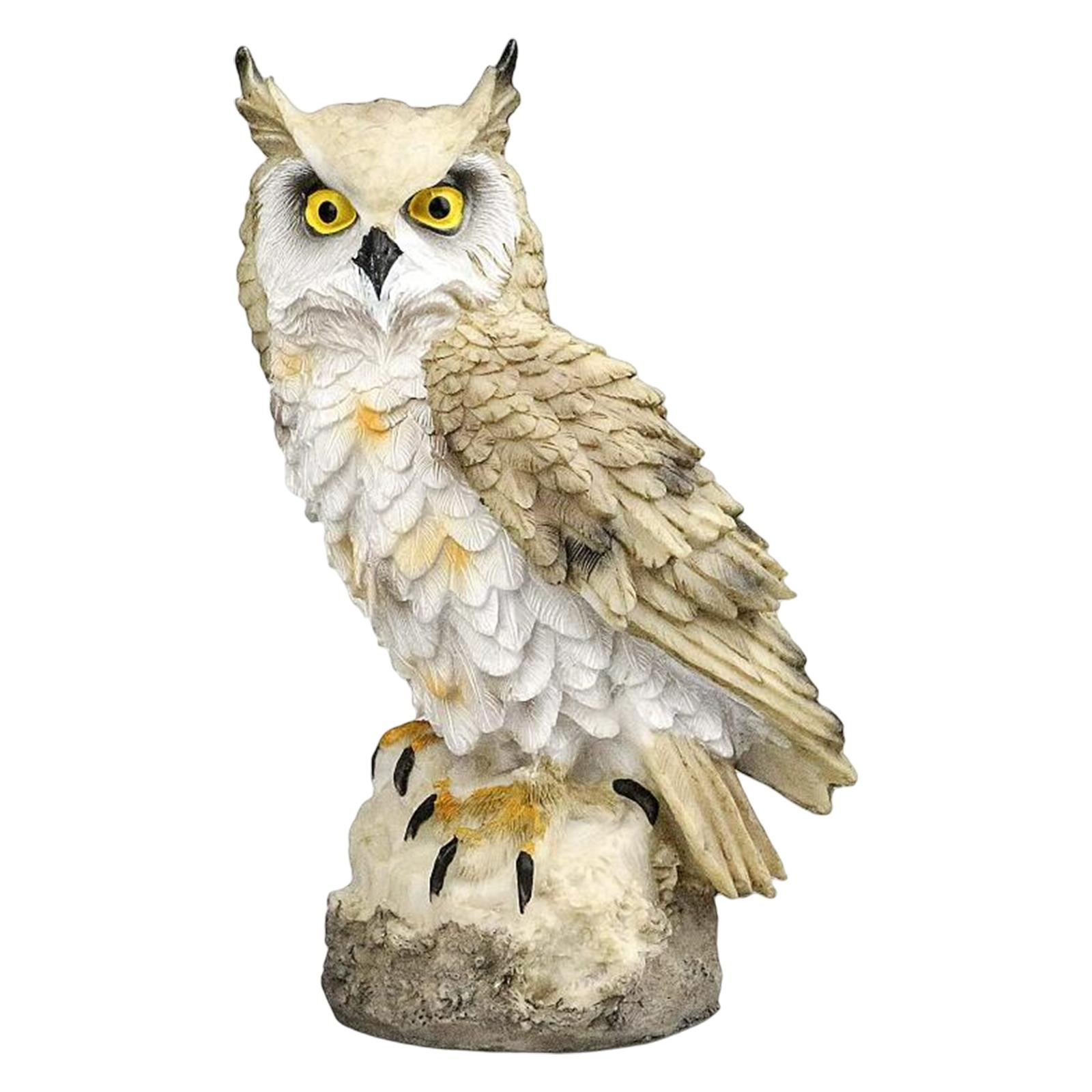 Magideal - Búho Señuelo Espantapájaros Estatua De Jardín Decoración Al Aire Libre Para Asustar A Los Pájaros Paisaje Resistente, Para Proteger Frutas Y Verduras