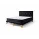 thumbnail image 2 of Cama Europea 2 Plazas Base dividida Respaldo Capitone Negro Colchón Híbrido, 2 of 7