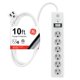 thumbnail image 1 of Cable de extensión Surge Protector GE de 6 salidas, 800 julios y 10 pies, 1 of 7