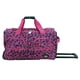 thumbnail image 1 of Bolsa de viaje con ruedas Rockland Magenta Leopard, 1 of 7