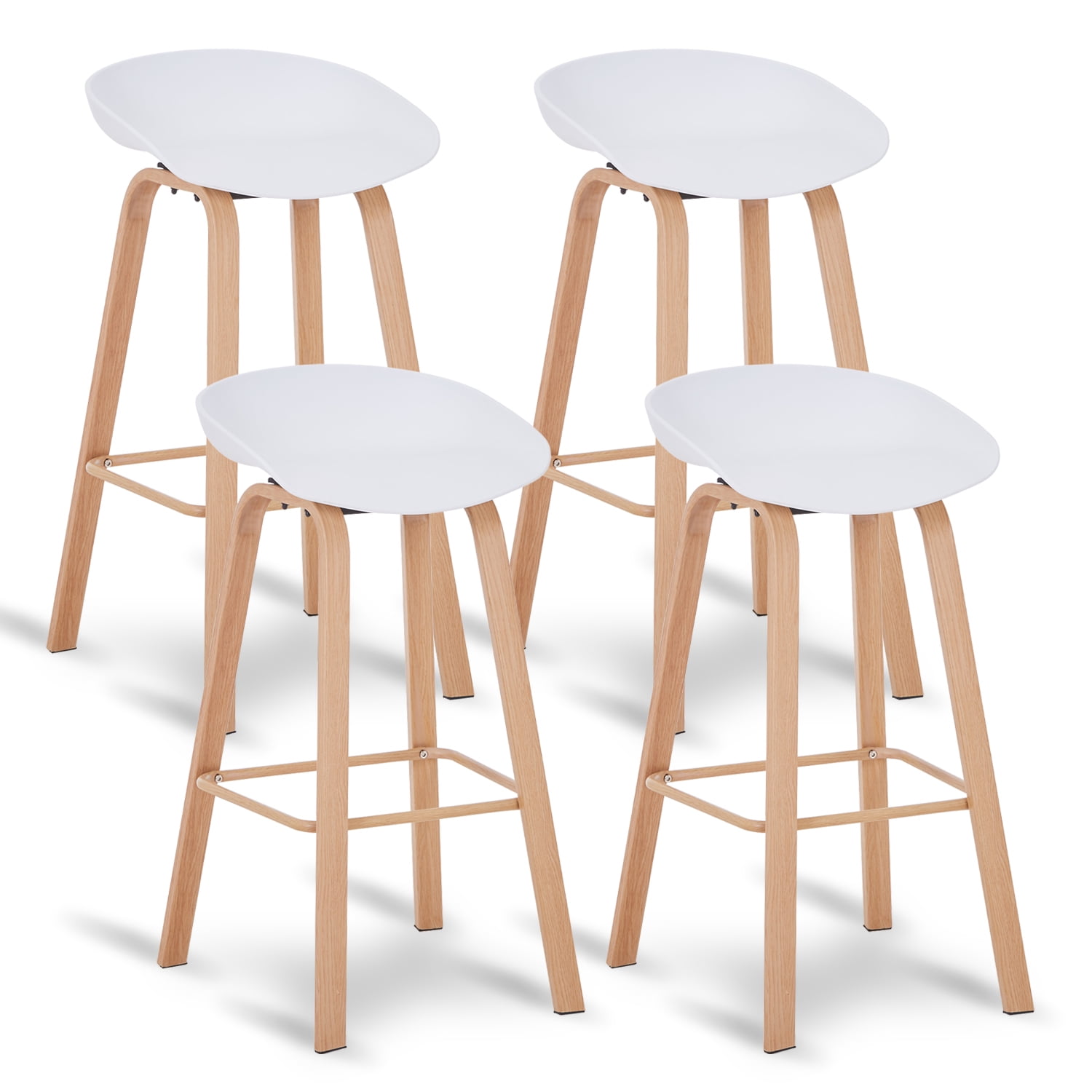 Novahus - Pack 4 Pisos De Bar Estilo Nórdico Blanco