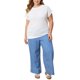thumbnail image 2 of GRACIA Y GRANDEZA Blusa de Verano para Mujer Talla Grande Punto de Canalé Cuello Barco Manga Raglán Suelta Blusas Casuales Huecas 1X Blanco, 2 of 6