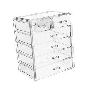 Magideal - Caja De Almacenamiento De Esmalte De Uñas Acrílico, Estuche De Escritorio, Estuche De Exhibición Transparente, Organizador Multifuncional, Organizador