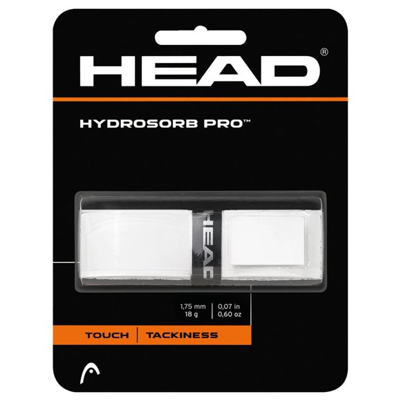 Cinta para raqueta de tenis HEAD HydroSorb Pro blanca 1,75 mm