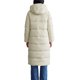 thumbnail image 3 of INSPIRE CHIC Abrigo Largo de Invierno para Mujer, Acolchado de Algodón con Botones, Dobladillo con Abertura, Parka con Cuello Alto, Capucha Desmontable, Chaqueta Acolchada Cálida, Grande, Blanca, 3 of 6