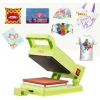 Xinqihang - Máquina De Prensado Térmico Cricut, Máquina De Impresión De Camisetas Con Prensado Térmico, Máquina De Prensado Térmico Portátil, Equipo De Transferencia Térmica Multifuncional Con Pantalla De Visuali