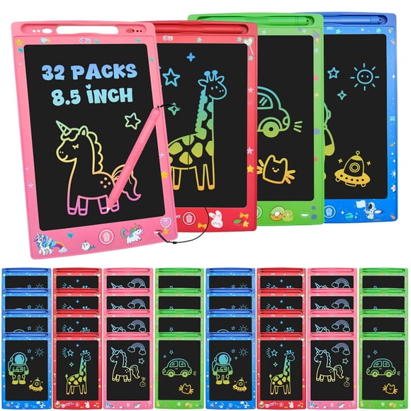Tableta de escritura LCD Glochin, paquete de 32 unidades, para niños de 8.5 pulgadas