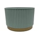 thumbnail image 1 of Macetero Plastico Redondo Bajo Premium Verde Base Dorado, 1 of 9