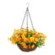 thumbnail image 2 of Cesta Colgante De Flores Artificiales Para Decoración, Planta Colgante Para Césped, Balcón, Patio, Naranja, 2 of 5