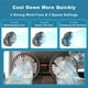thumbnail image 2 of 1 Pc Car Fan, Car Small Air Conditioner, Double-headed Rear Fan, Strong Wind, 360 Degrees Rotation, Large Air Volume, Subwoofer Operation, Base Fixed Clip Mounting Method, Suitable For Car Home, 2 of 2