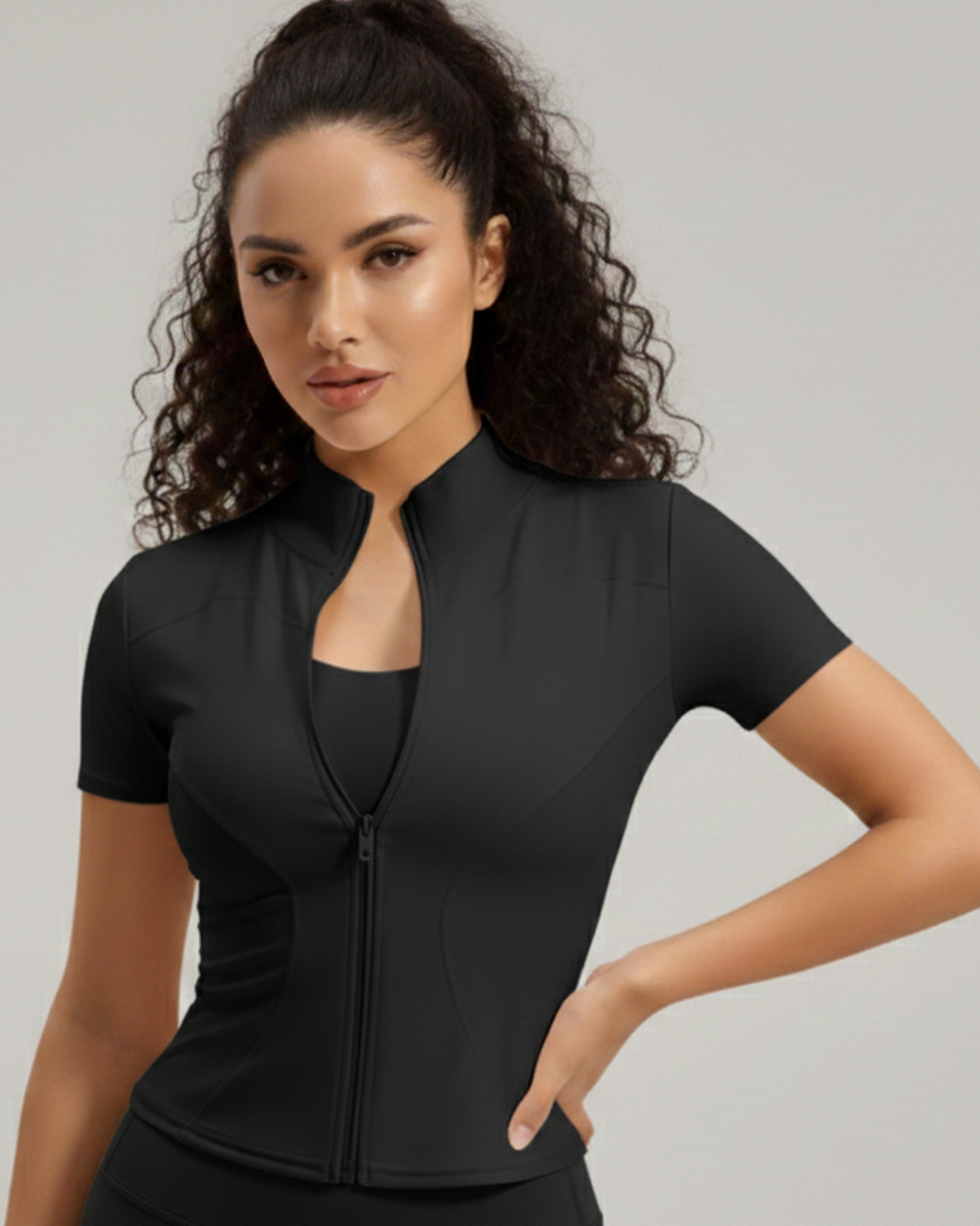 Flix Spa - Polera Deportiva Mujer Con Cierre Sportflex