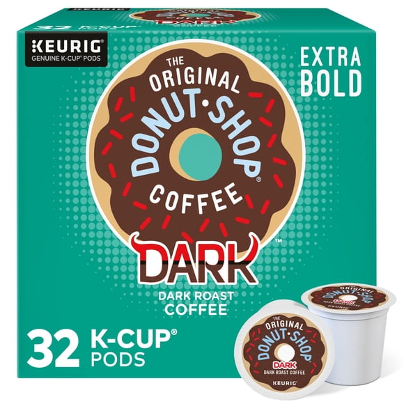 The Original Donut Shop K-Cup Pods, café tostado oscuro, 32 unidades