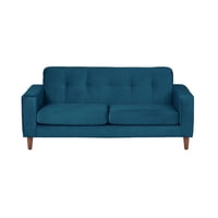 Latam Home - Sofa Salerno 3C Tela Velvet Azul Petroleo
