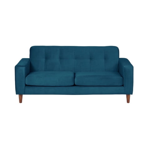 Latam Home - Sofa Salerno 3C Tela Velvet Azul Petroleo