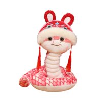 Bothyi - Animal De Peluche Dormitorio De Cumpleaños Regalo Para El Hogar Año Nuevo Chino 2025 Serpiente De Peluche Rosa 35 Cm