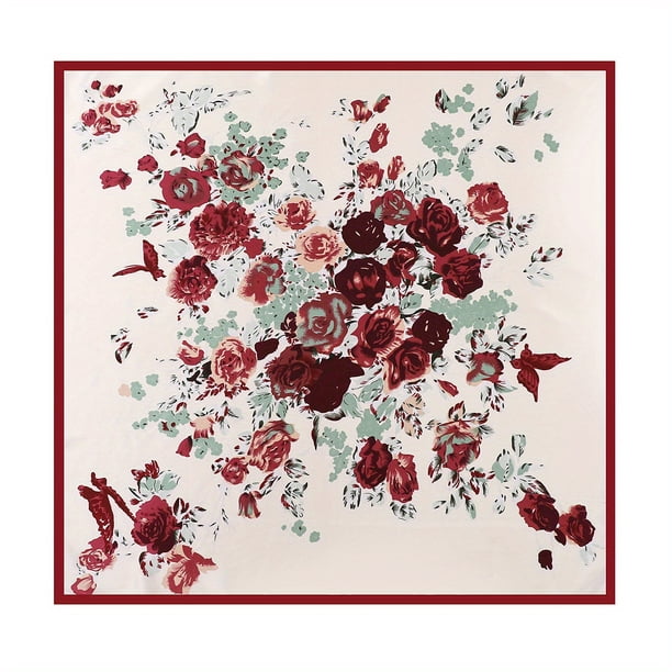 35.4 Flower Print Bandana: Add a Pop of Color to Your Look with These Stylish Floral Head Scarves!