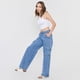 thumbnail image 4 of Jeans Mujer Straight Fit Cargo Azul Medio Corona, 4 of 5