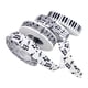 thumbnail image 5 of 4 Piezas De Cinta Con Notas Musicales En Blanco Y Negro Para Manualidades, Ideales Para Decorar Cajas De Pasteles Y Ramos Navideños., 5 of 5