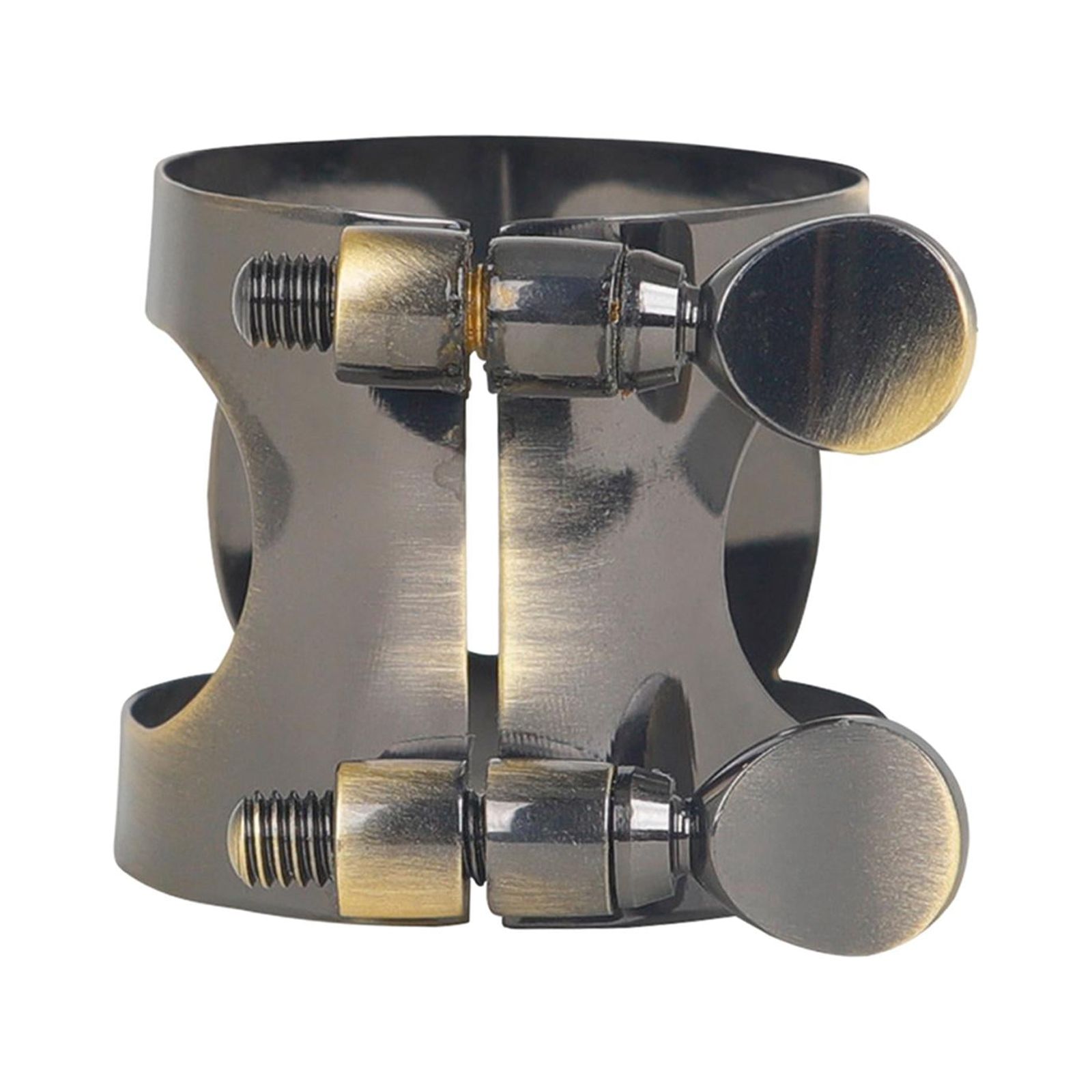 Magideal - Ajuste De Ligadura De Saxofón Boquilla De Saxofón Clip De Latón Ligero Tornillos Dobles Para Instrumento De Viento Saxofón Reemplazo De Saxofón Clarinete De Bronce