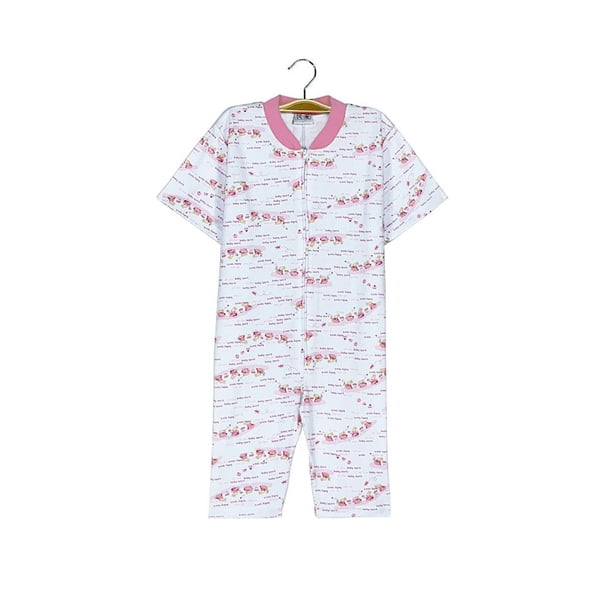 Pijama Infantil - Enterito de Algodón Corto - Conejitas (Tallas 4 a 10) rosa 4