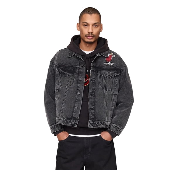 Chaqueta GAP NBA Icon Denim Miami Heat para hombre, talla L