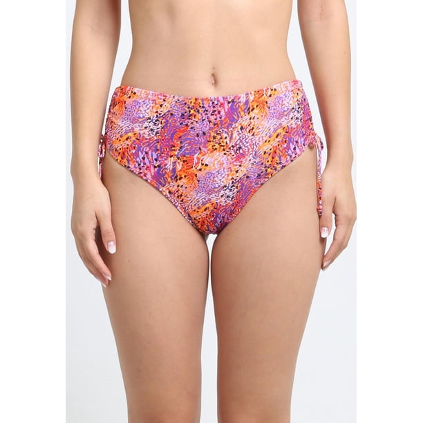 Bikini calzón cadera ajustable estampado naranja Talla L