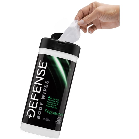 Jabón protector Body Wipes, totalmente natural, menta, 40 unidades