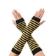 thumbnail image 1 of GUANTES SIN DEDOS PARA MUJER INSPIRE CHIC, GUANTES DE BRAZO TEJIDOS CON ESTAMPADO, LARGO HASTA EL CODO, AMARILLO NEGRO, 1 of 6