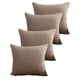 thumbnail image 2 of Pack De 4 Fundas De Terciopelo Trenzado Café, 2 of 3