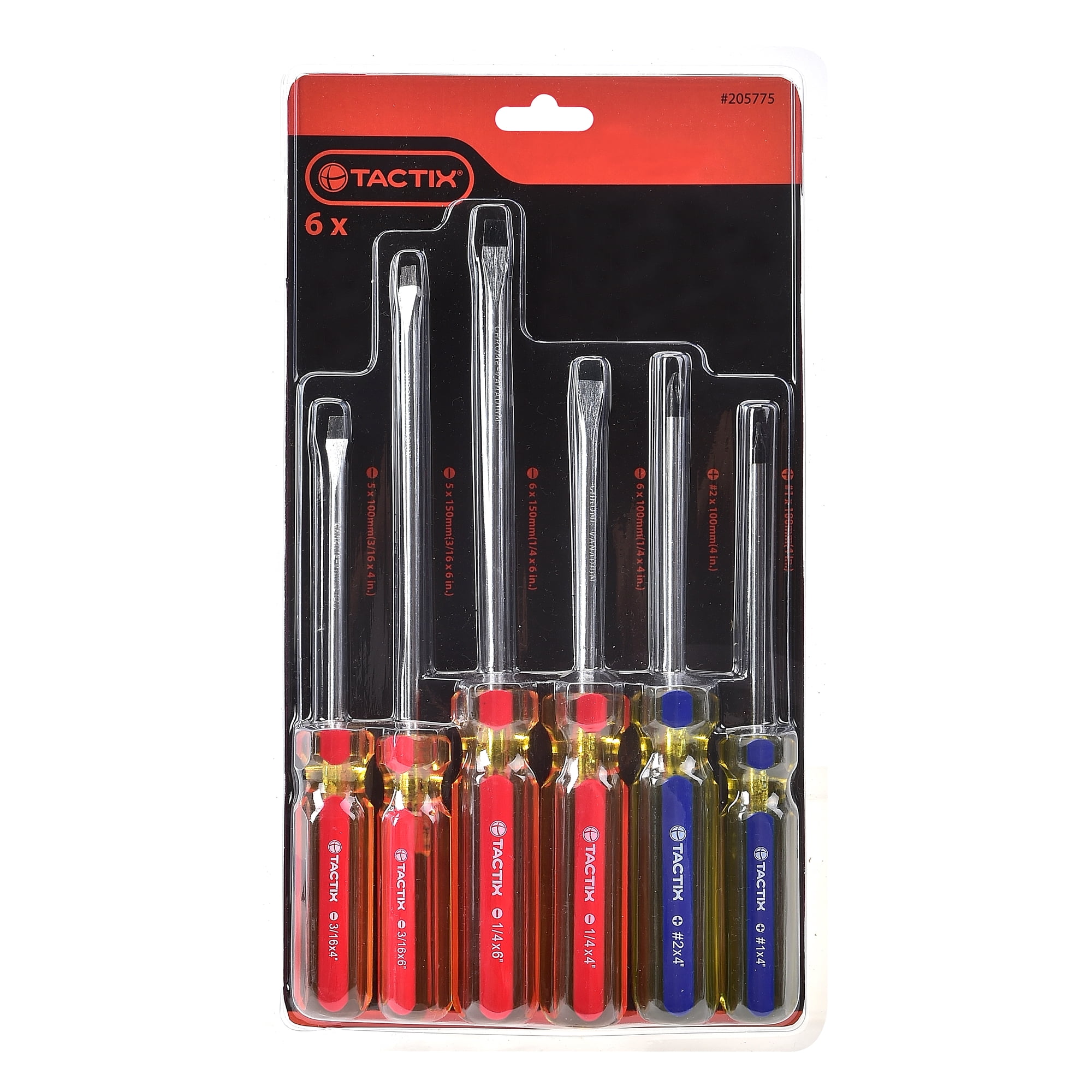 Tactix - Juego De Destornilladores 6 Piezas Tradicional