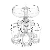 Magideal - Dispensador De Vino De 6 Vasos Reutilizable, Dispensador De Cerveza, Dispensador De S, Para Regalos De Fiesta De Boda, Juegos De Beber, Barra De Bebid , Con Luces